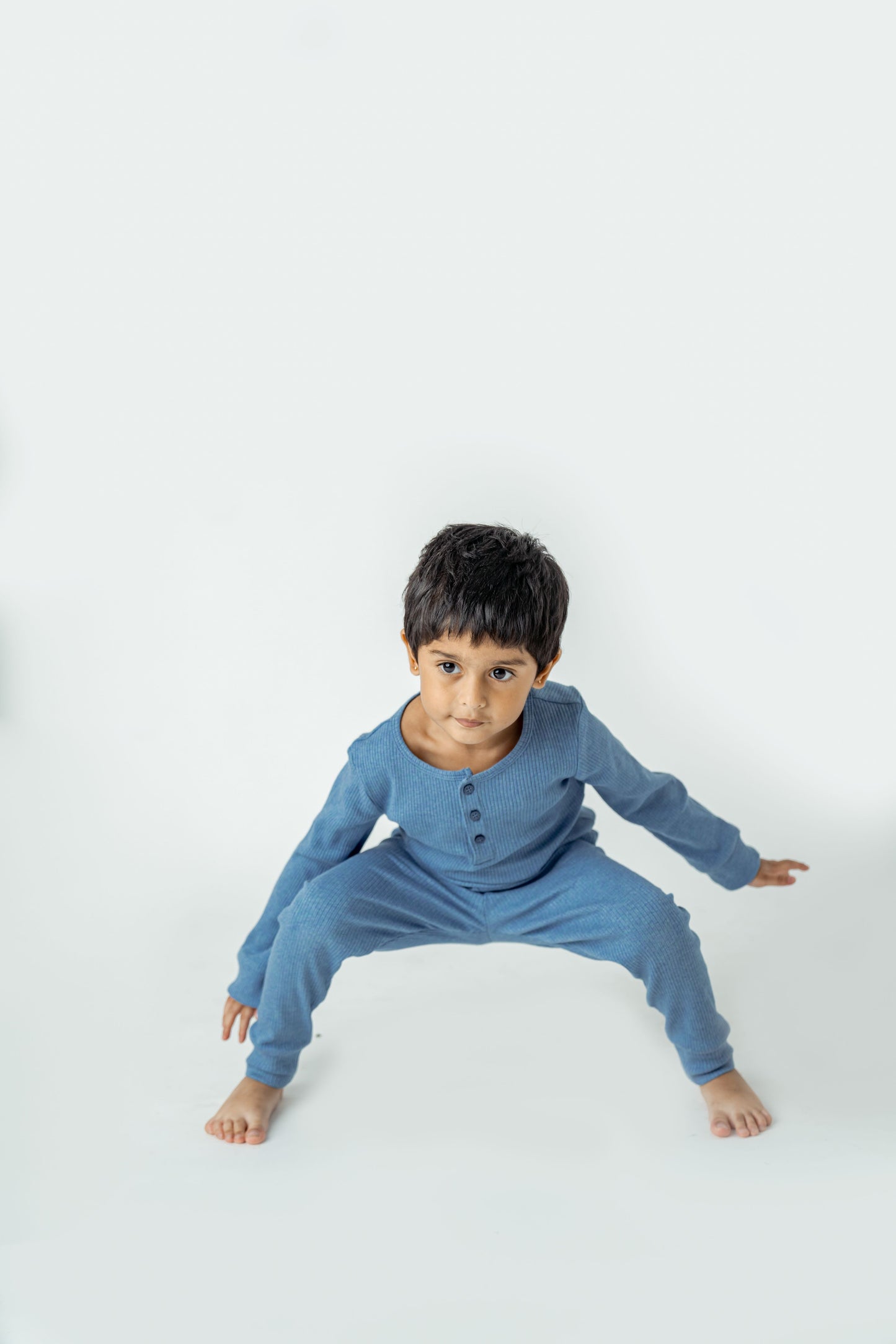 Eco-friendly knitted baby pajamas in organic cotton - perfect for bedtime comfort and sensitive skin.