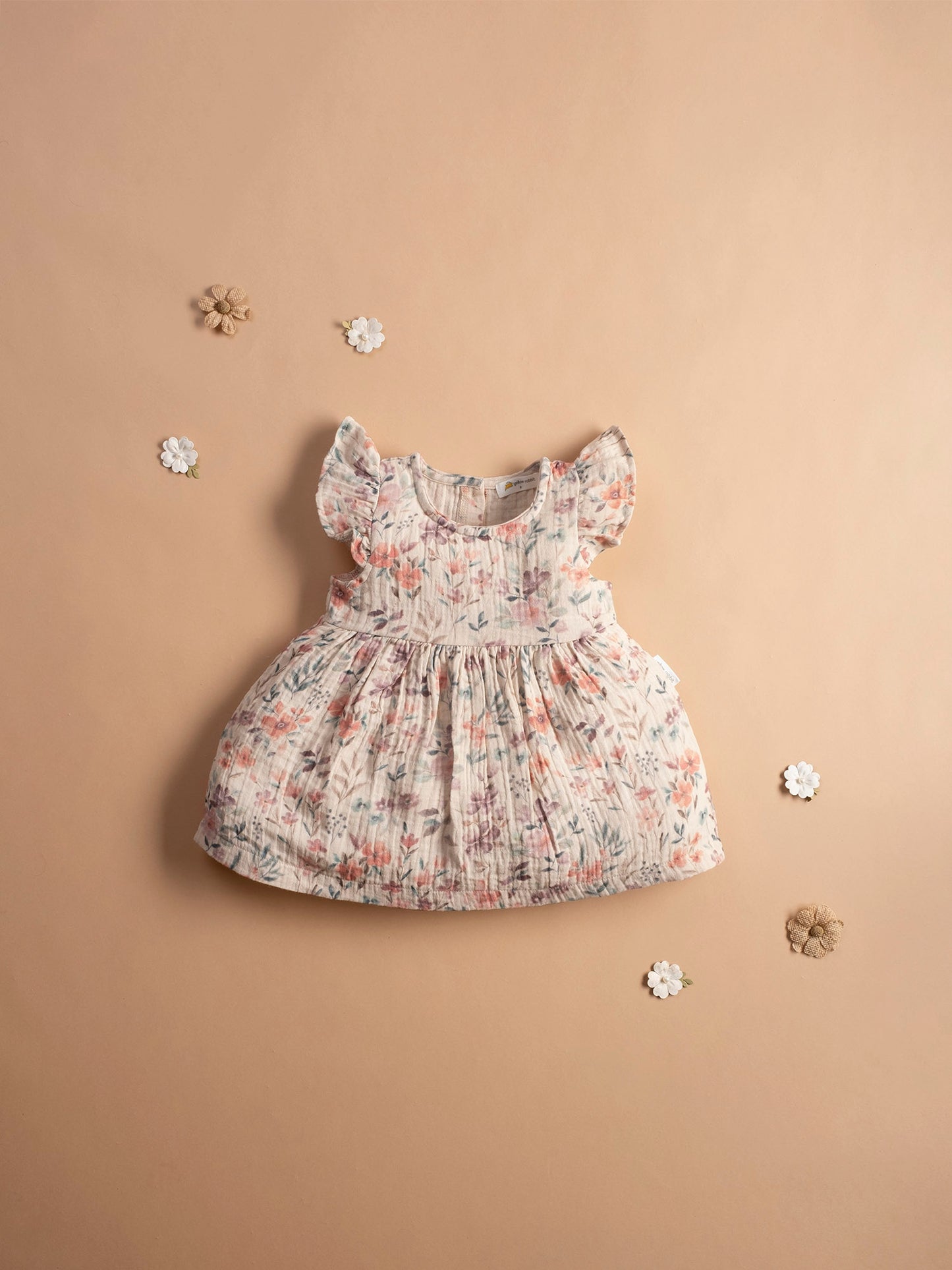 Vintage floral ruffle dress