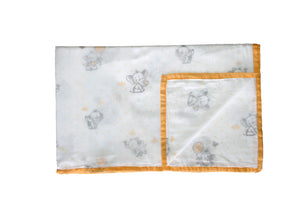 Baby receiving blanket with baby elephant print