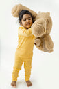 Breathable knitted pajamas made from organic cotton -stylish and gentle baby and toddler sleepwear.
