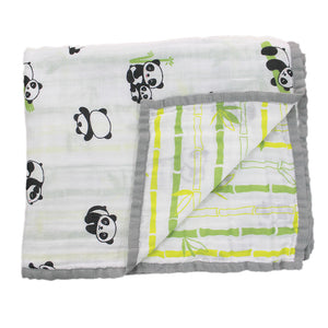 muslin blanket with panda print