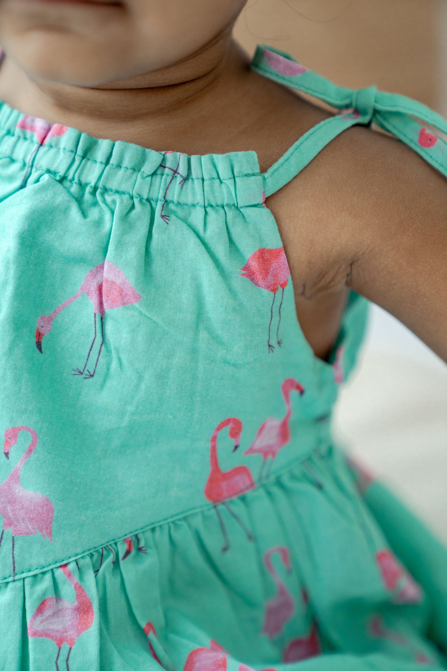 Tie-Up dress with bloomer set