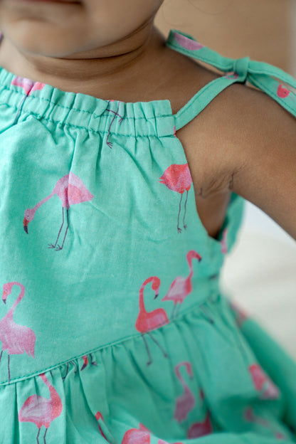 Tie-Up dress with bloomer set