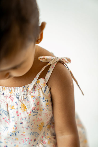 Tie-Up dress with bloomer set