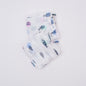 Organic cotton Muslin squares with fish on polka dots print