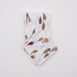 Organic cotton Muslin squares with colourful fish print