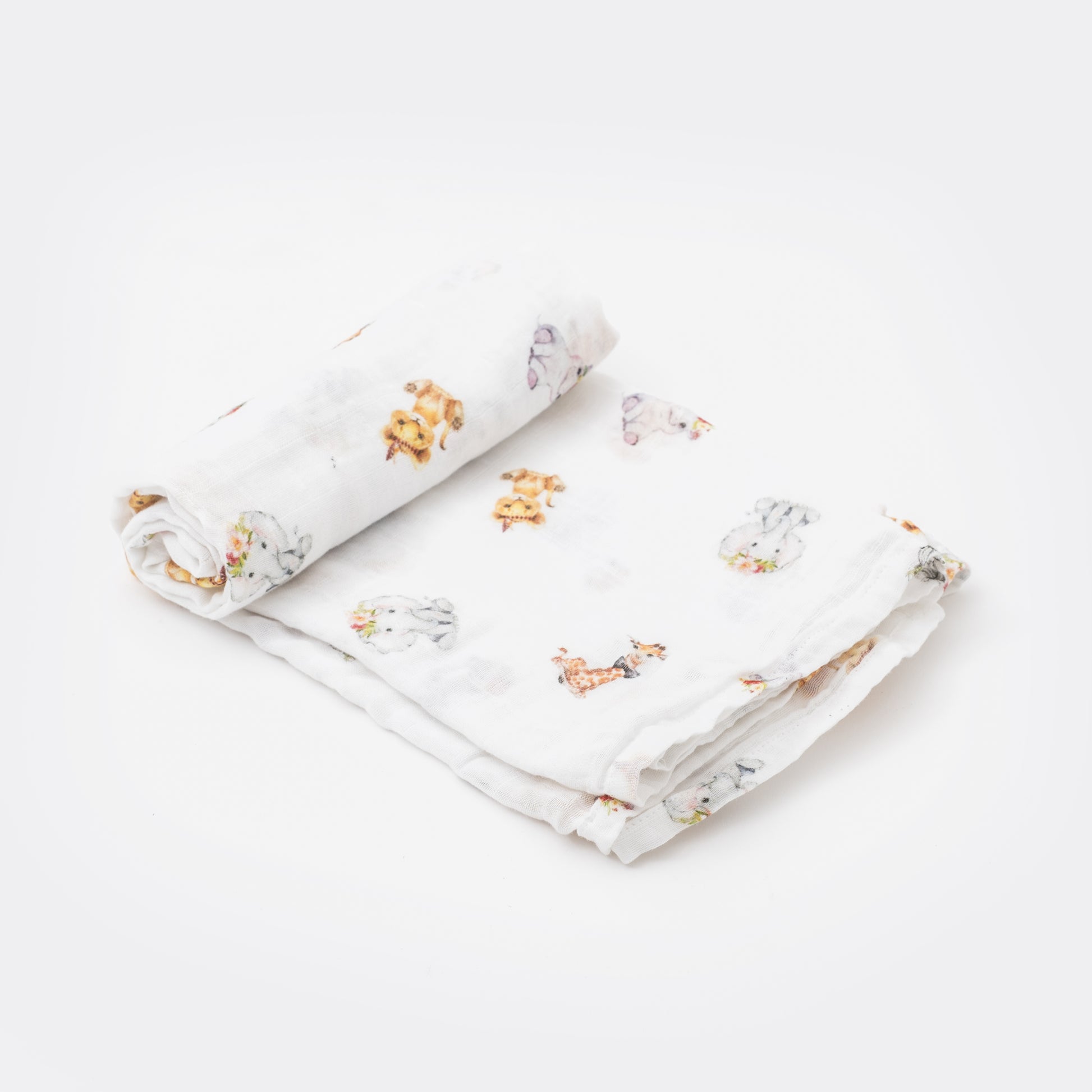 Organic cotton Babies of the savanna swaddle blanket