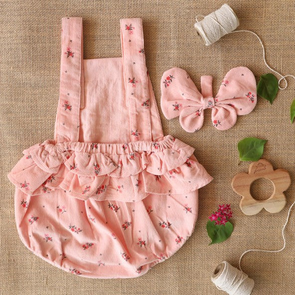 Blush ruffle butt romper