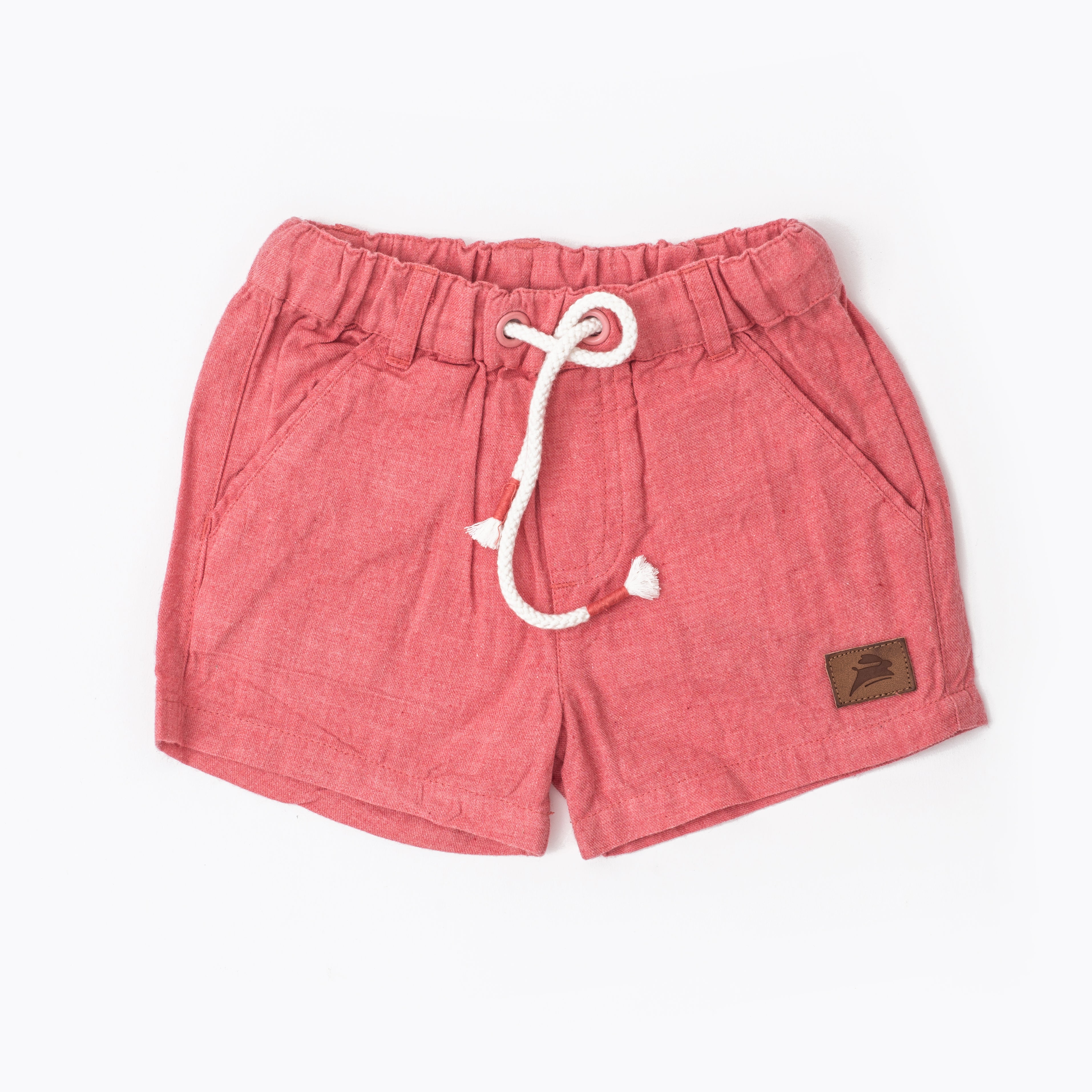 Coral melange shorts