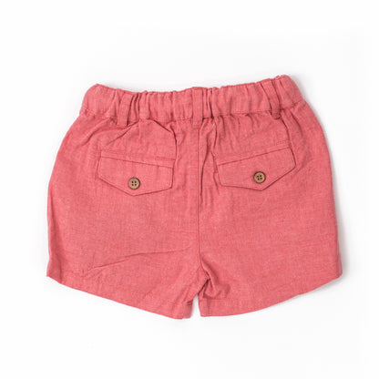 Coral melange shorts
