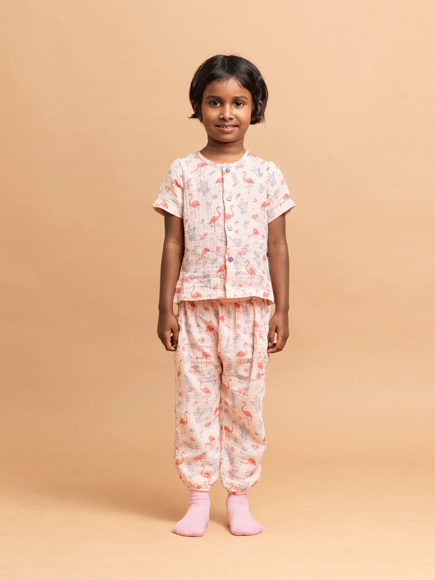 Flamingo toddler playsuit