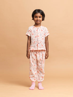 Flamingo toddler playsuit