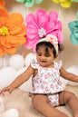 Floral Flutter sleeve Onesie