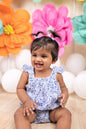 Floral Flutter sleeve Onesie