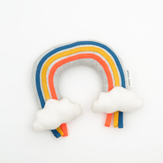 Sparkly rainbow rattle toy