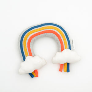 Sparkly rainbow rattle toy