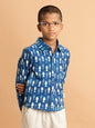 Indigo fish shirt
