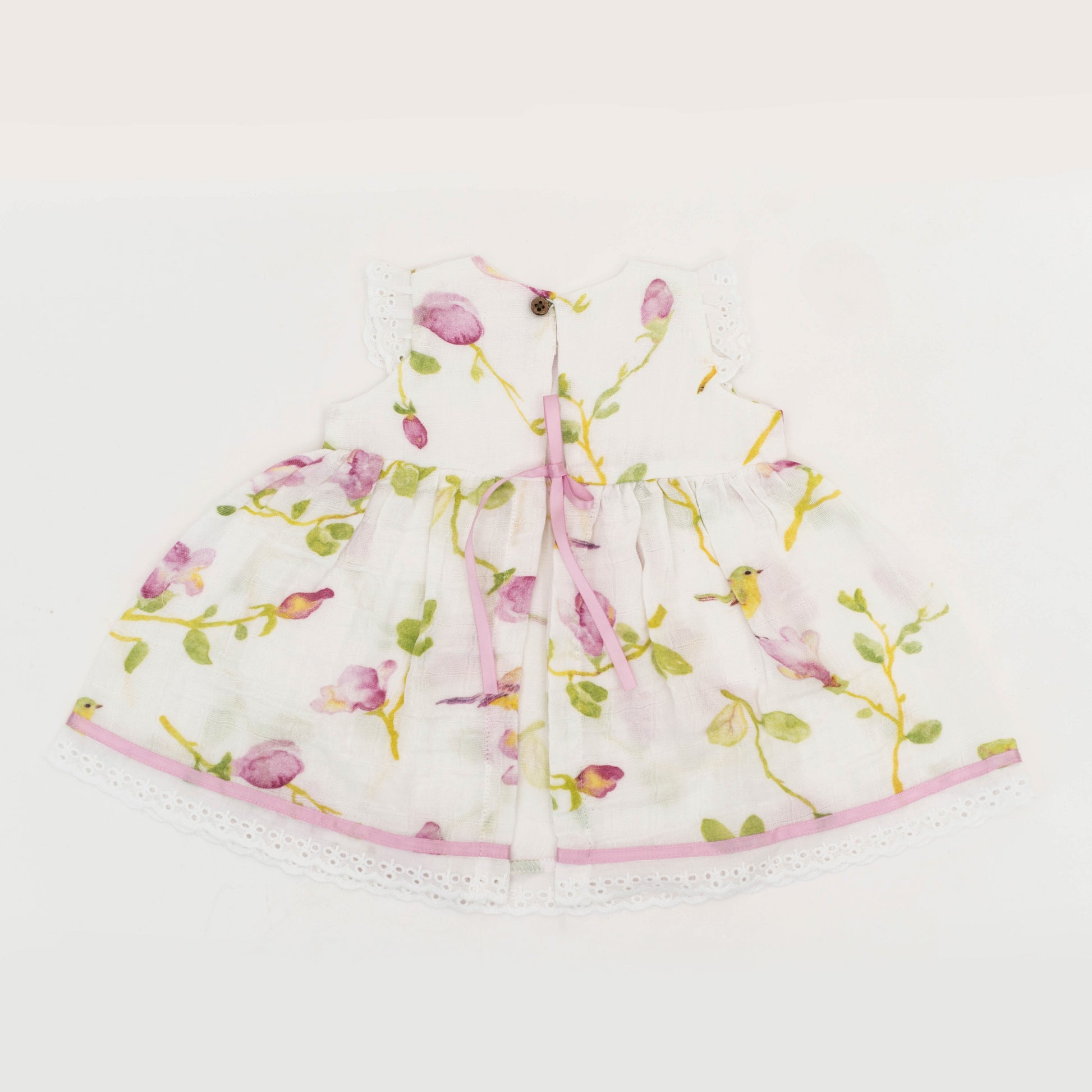 Magnolia flowers new born dress