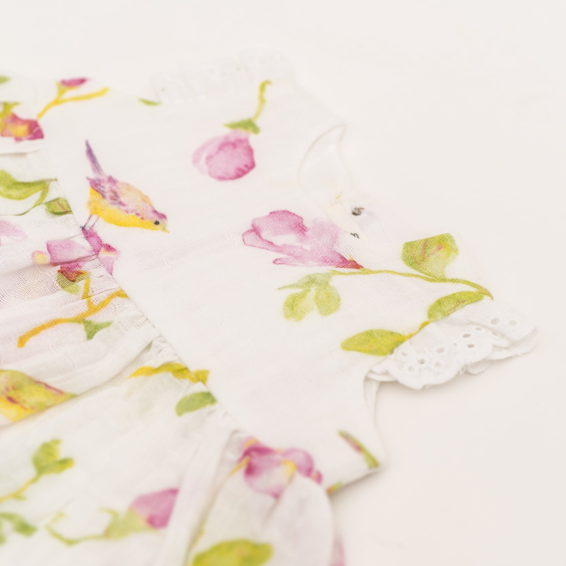 Magnolia flowers new born dress