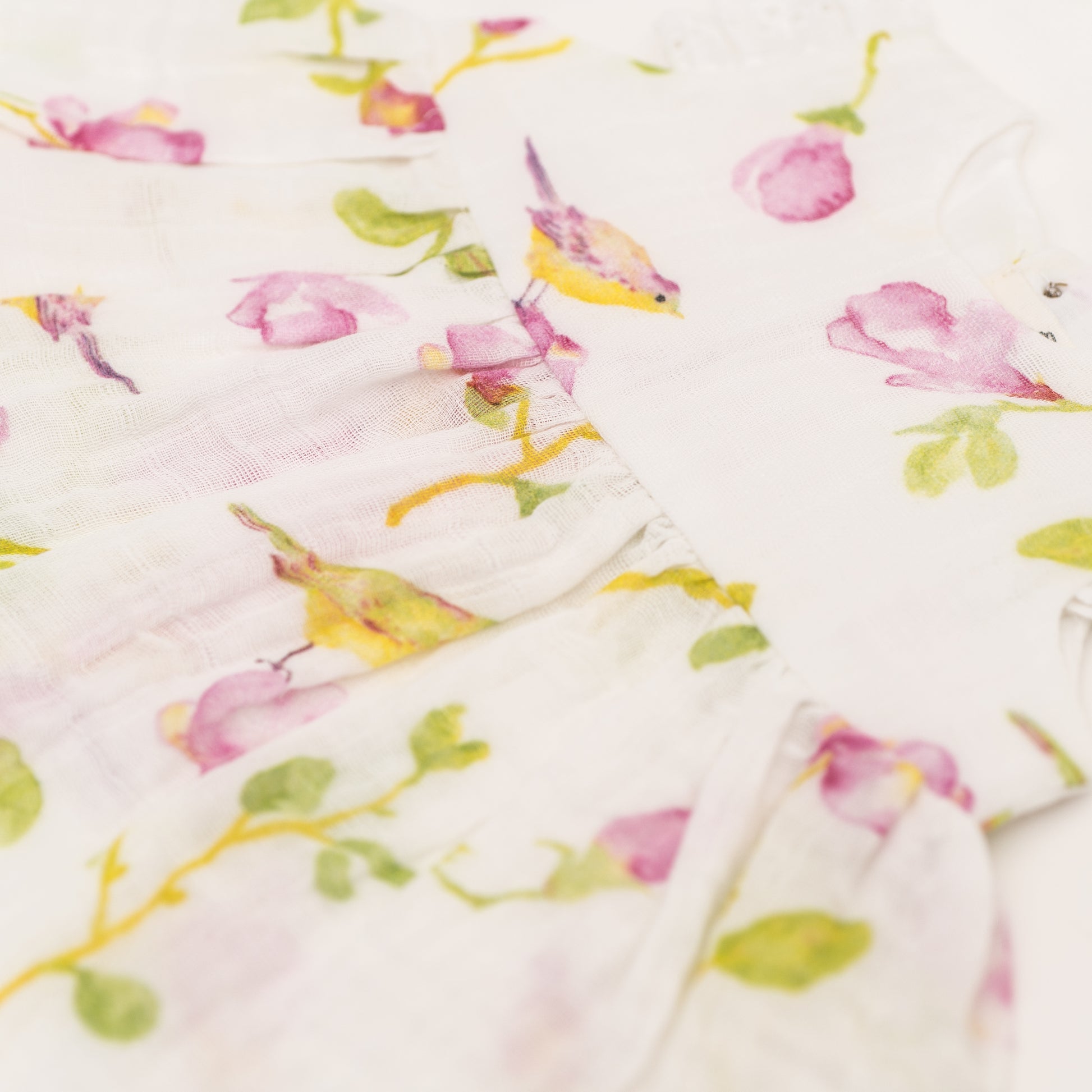 Magnolia flowers new born dress