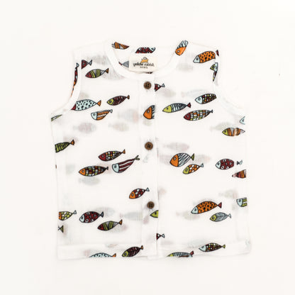 Muslin Button-down Singlet