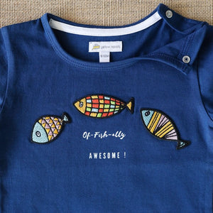 Of-fish-ally awesome t-shirt blue