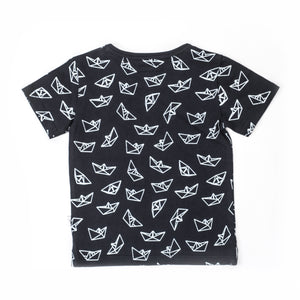 Origami paper boat tshirt