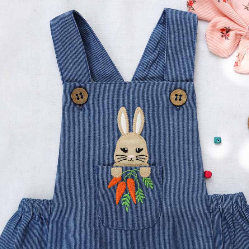 Peekaboo Overalls (some bunny loves you)