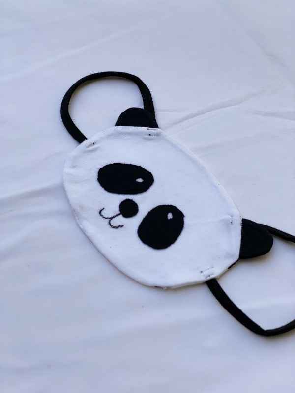 playful panda kids face mask