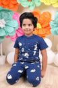 Starry night lounge wear- navy blue all over print loungewear