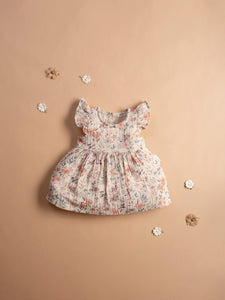 Vintage floral infant ruffle dress