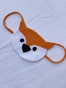 witty fox kids face mask