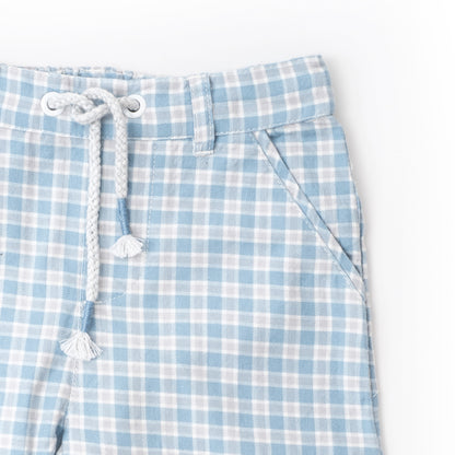 Yarn dyed checked chinos