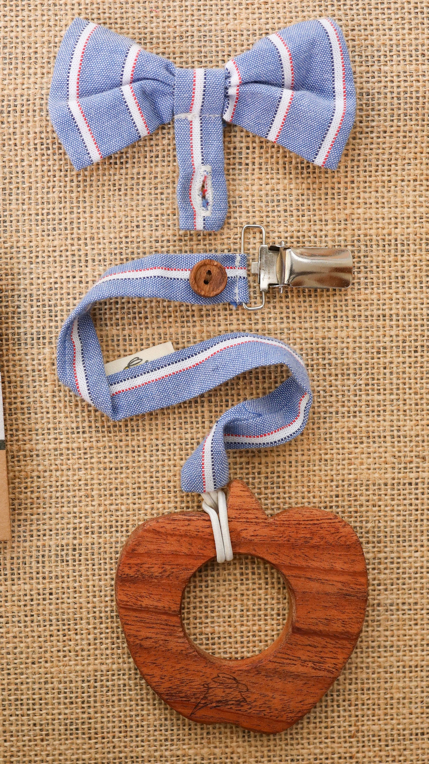 Neem Wooden Teethers (with pacifier clips)