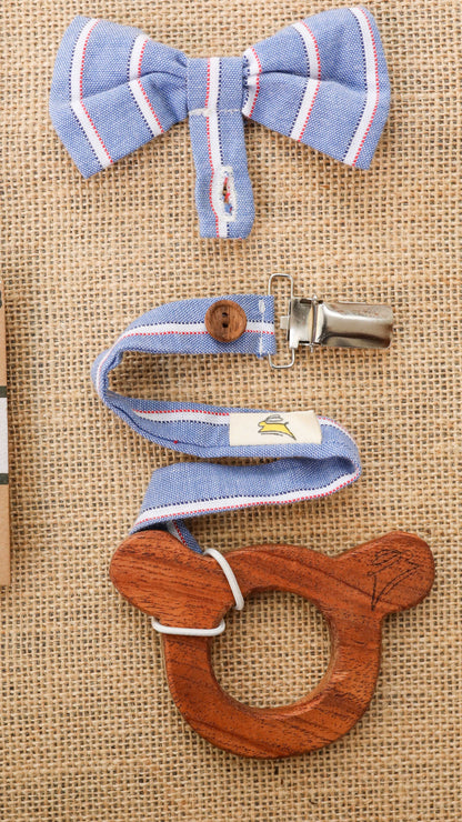 Neem Wooden Teethers (with pacifier clips)