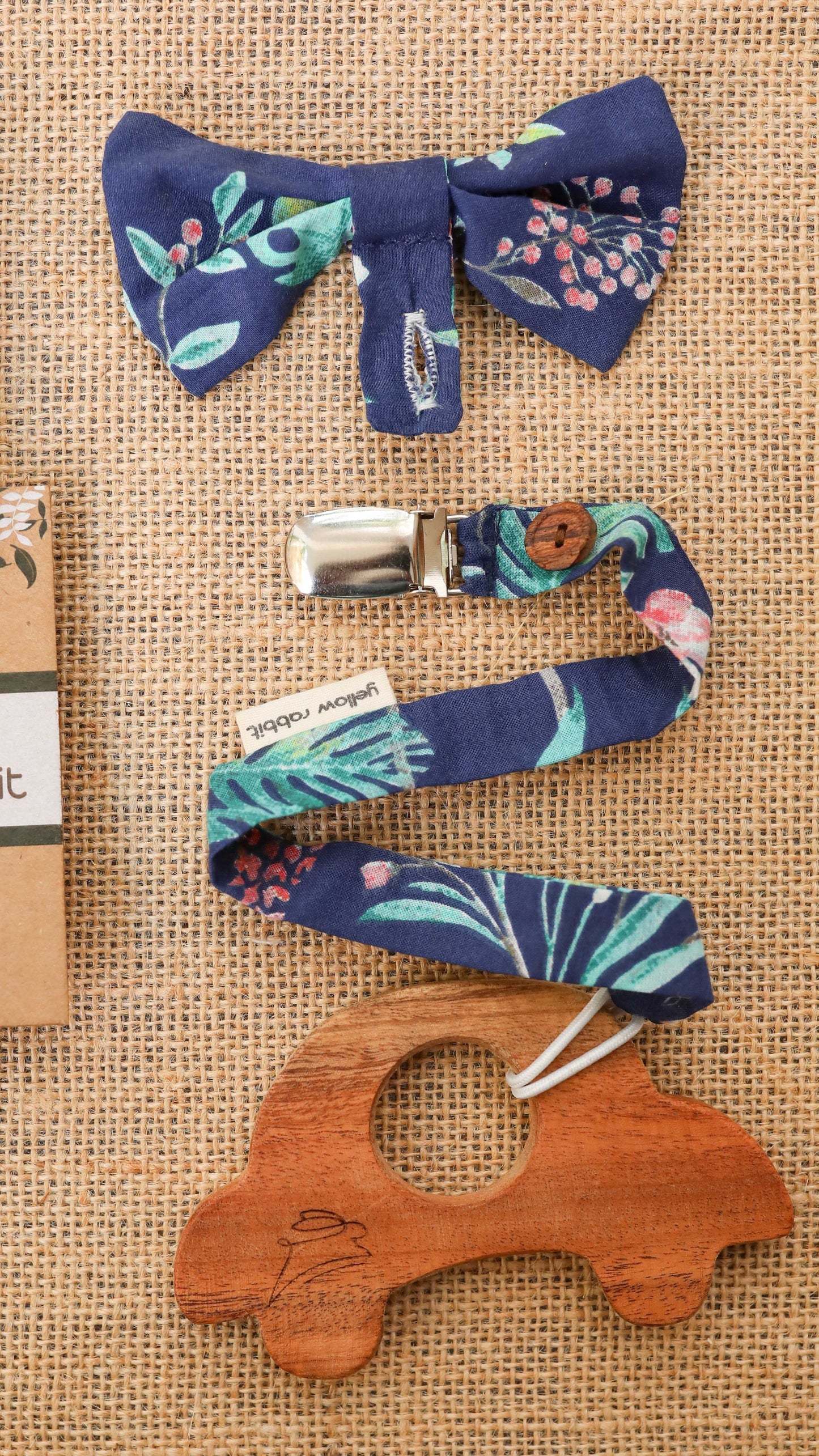 Neem Wooden Teethers (with pacifier clips)