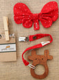 Neem Wooden Teethers (with pacifier clips)