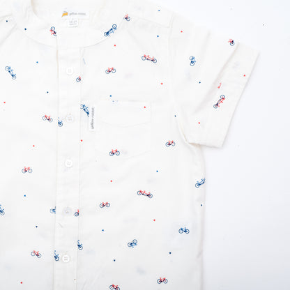cycle print poplin shirt