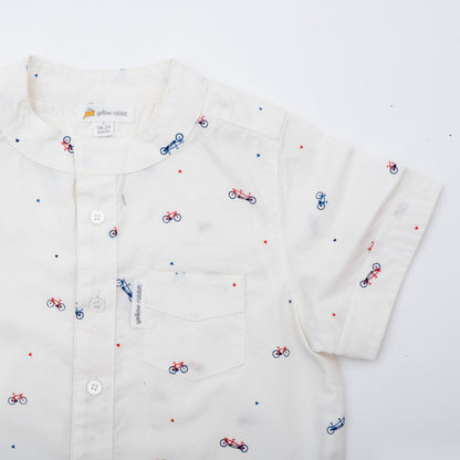 cycle print poplin shirt