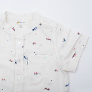 cycle print poplin shirt