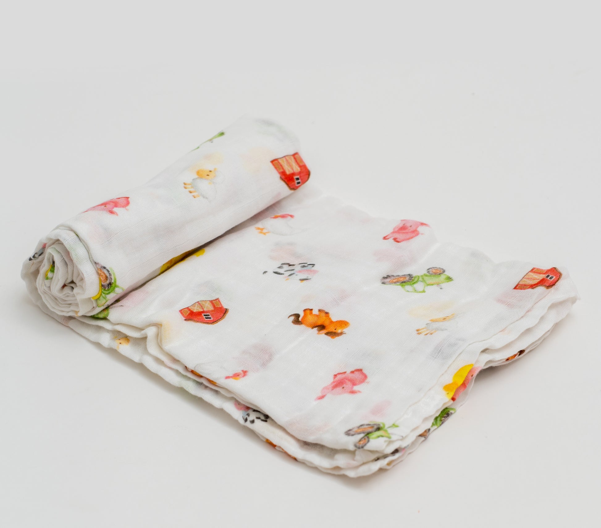 organic cotton farm babies swaddle blanket