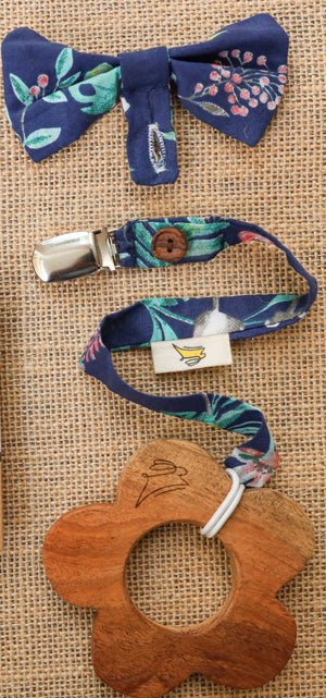 Neem Wooden Teethers (with pacifier clips)