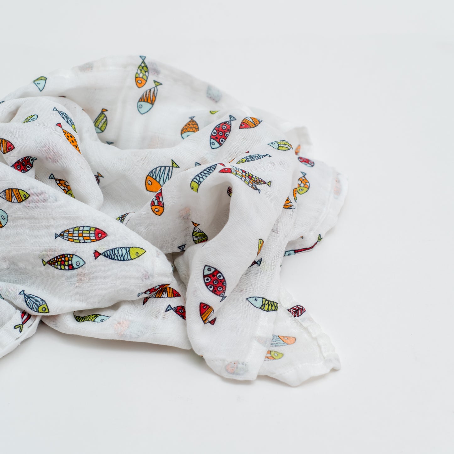 organic cotton of-fish-ally awesome muslin swaddle blanket