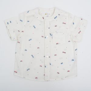 cycle print poplin shirt