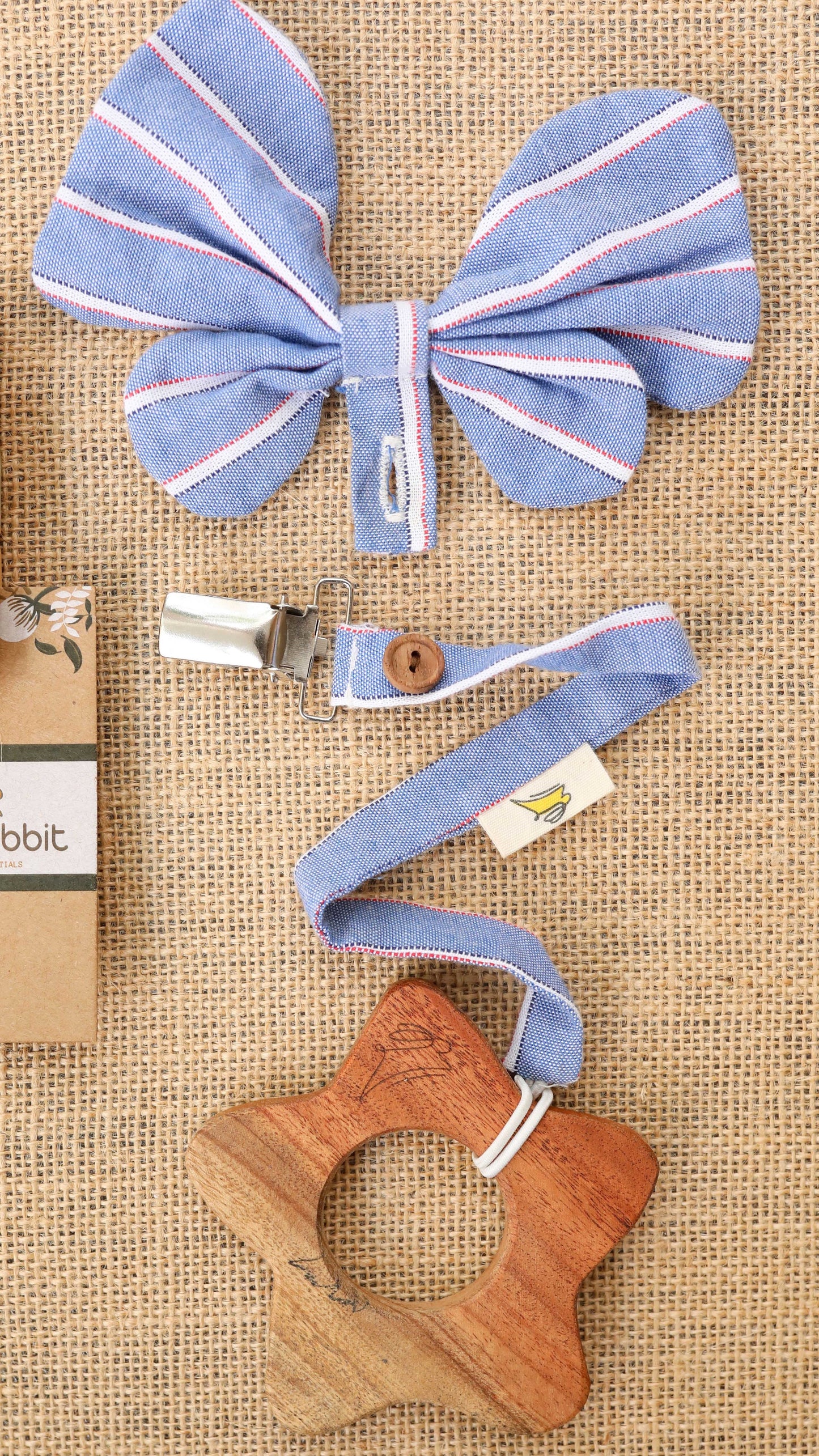 Neem Wooden Teethers (with pacifier clips)