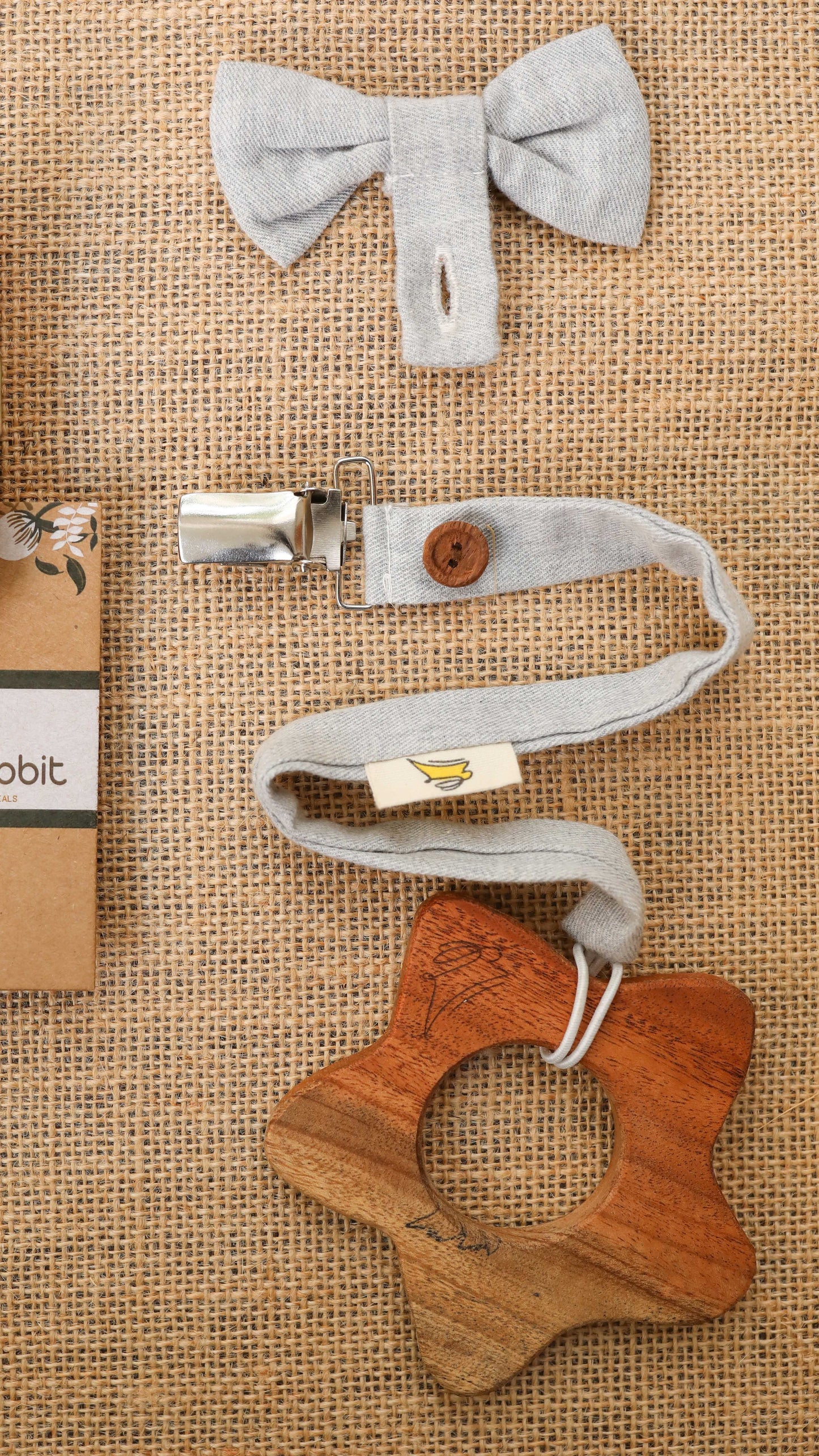 Neem Wooden Teethers (with pacifier clips)